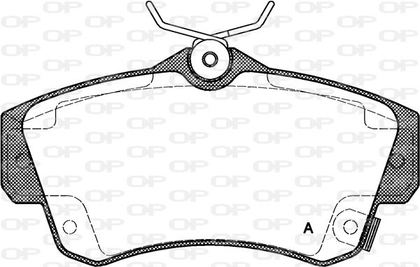 OPEN PARTS Комплект тормозных колодок, дисковый тормоз BPA0753.02